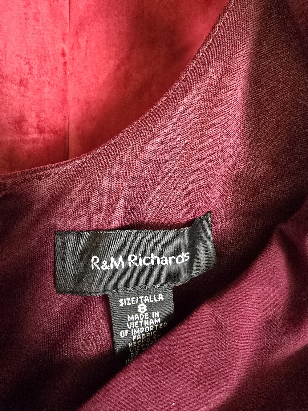 R & M Richards Burgundy Cold-Shoulder Maxi Dress with Jewel Accents - Picture 4 of 7